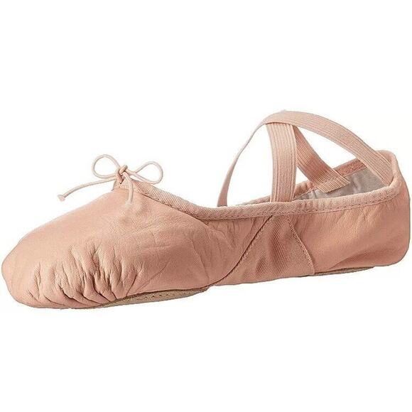 Bloch Womens Prolite 2 Hybrid Pink Leather Criss Cross Slip On Ballet Flats 6C - Picture 1 of 6